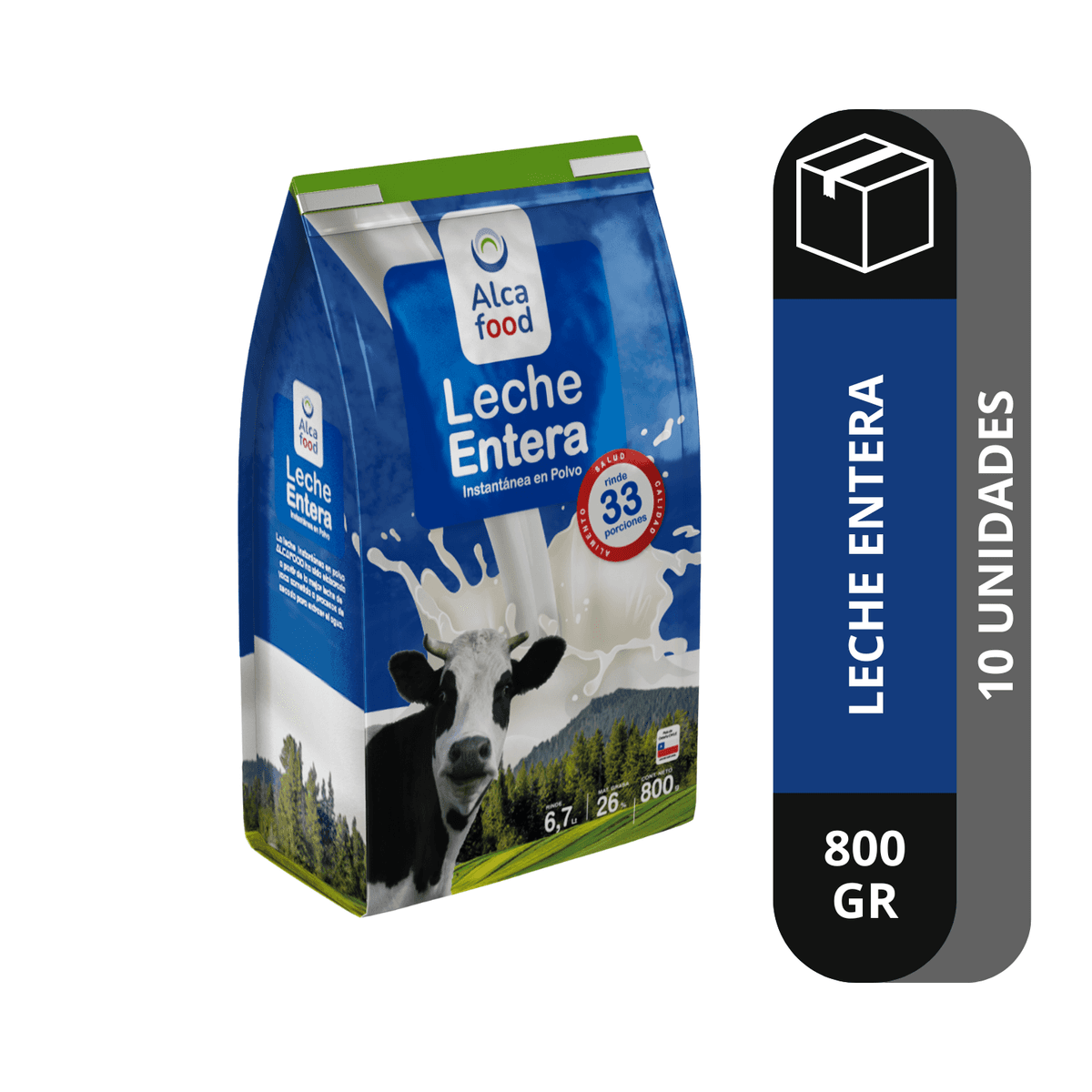 Caja Leche entera 26% en 800g