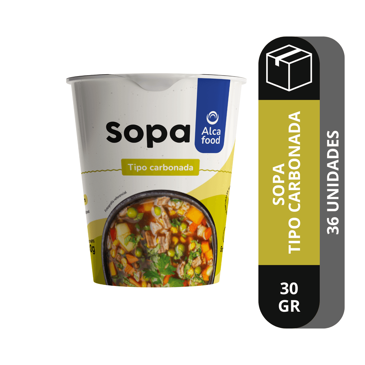 Caja Carbonada  Para Uno 30g