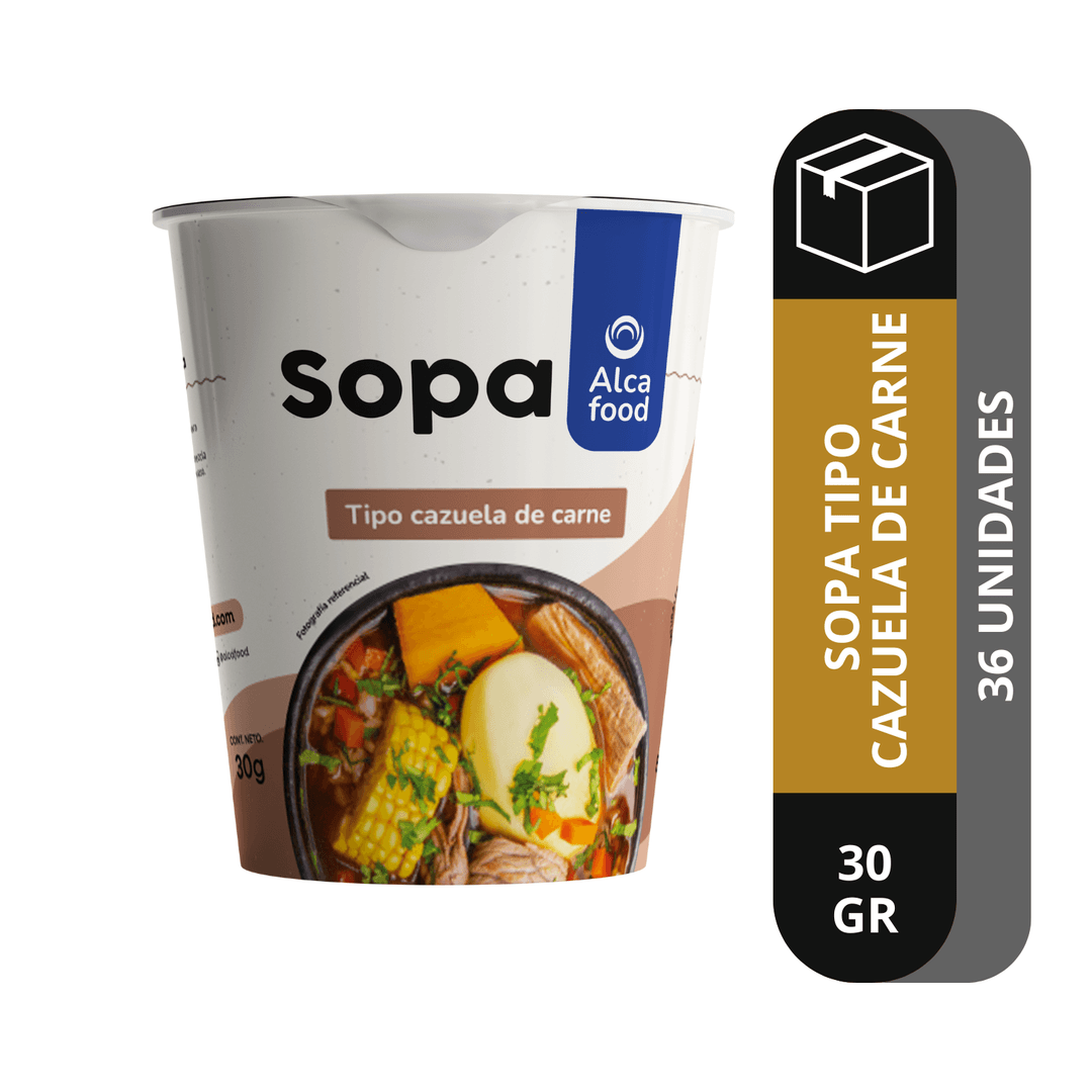 Caja Sopa para Uno con Trocitos de Carne 30 g