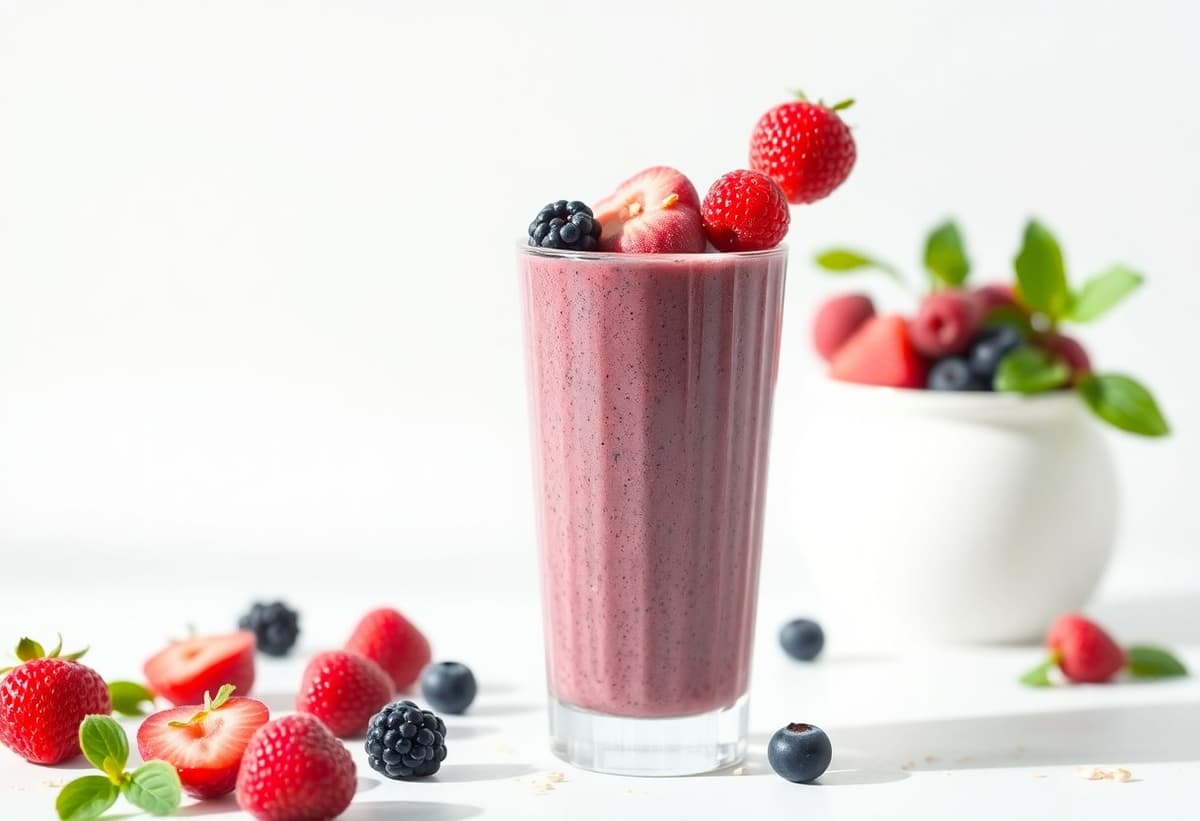 Batido Proteico de Avena y Berries