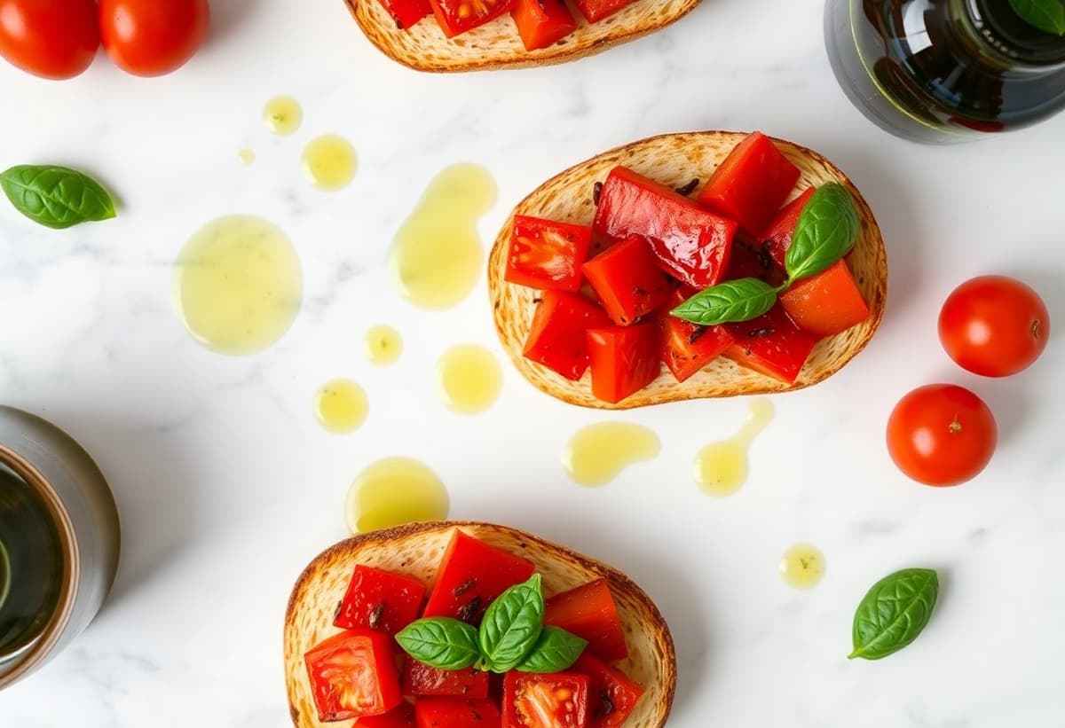 Bruschetta de Tomate y Pimientos