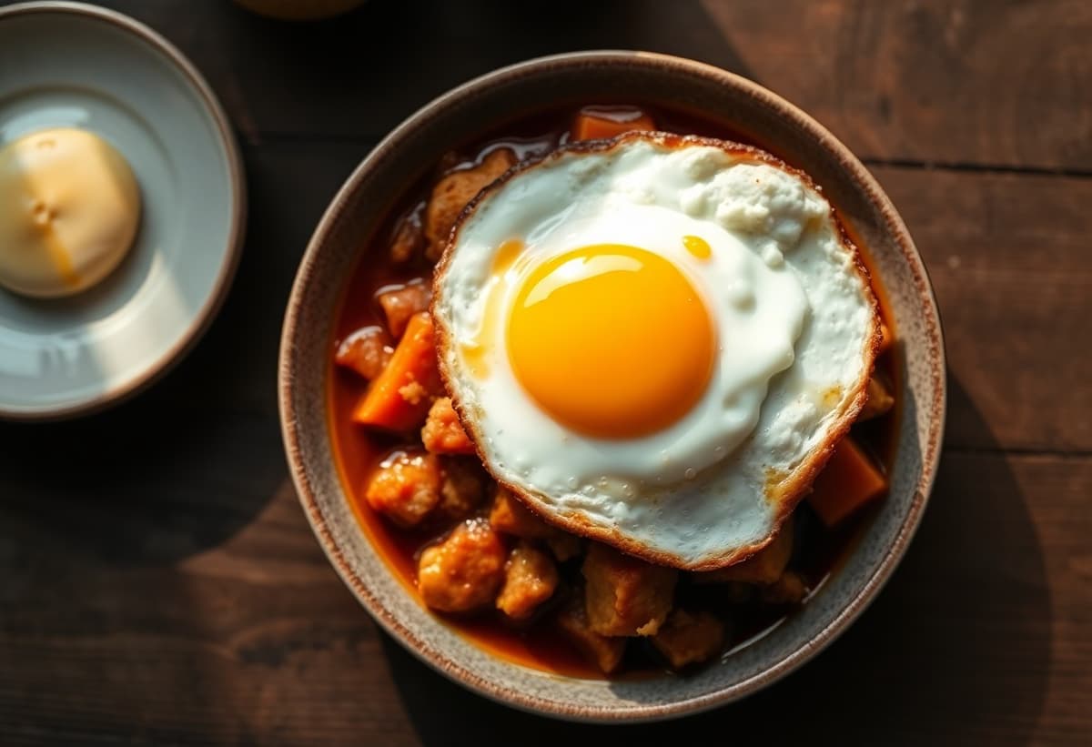 Charquicán con Huevo Frito