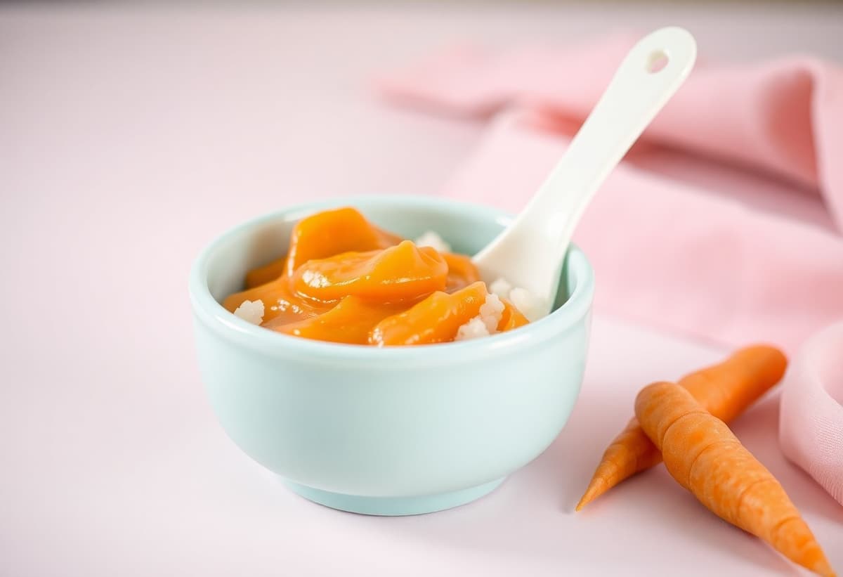 Papilla de Pimiento y Zanahoria con Arroz