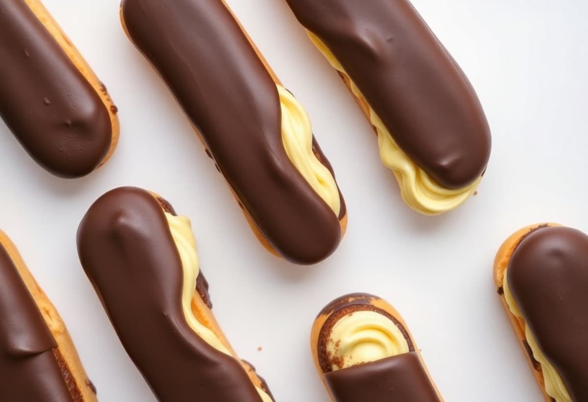 Éclairs con Crema Pastelera