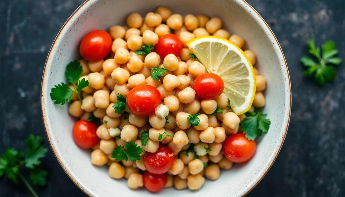Ensalada de Garbanzos con Limon y Hierbas