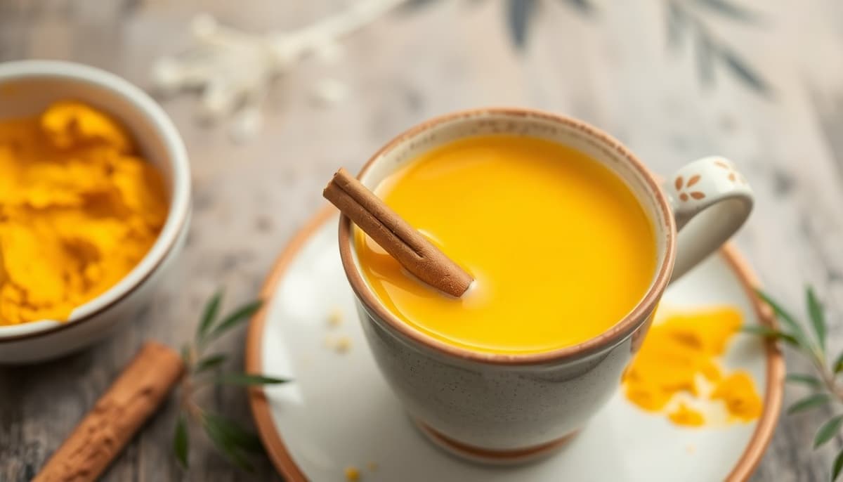 Leche Dorada con Canela y Curcuma