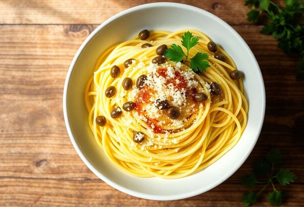 Pasta al Limón con Alcaparras