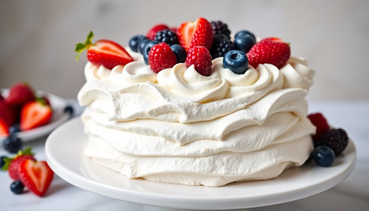 Pavlova con Merengue y Crema Chantilly