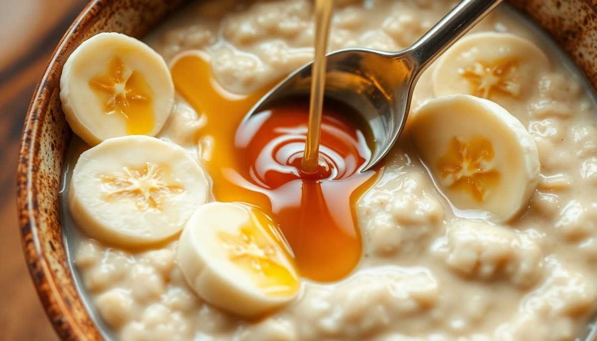 Porridge de Avena con Platano Caramelizado