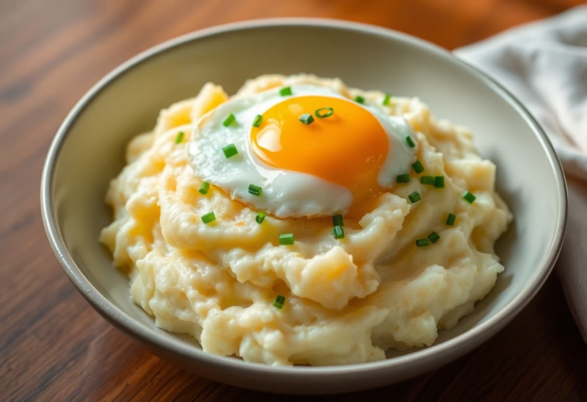 Puré con Huevo Revuelto Express