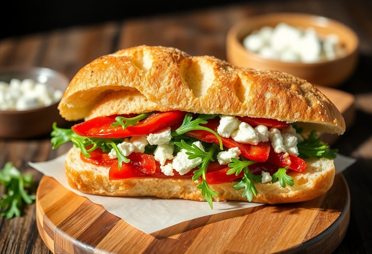 Sándwich de Pimiento Morrón Soasado