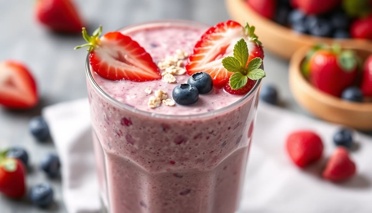 Smoothie de Avena y Berries