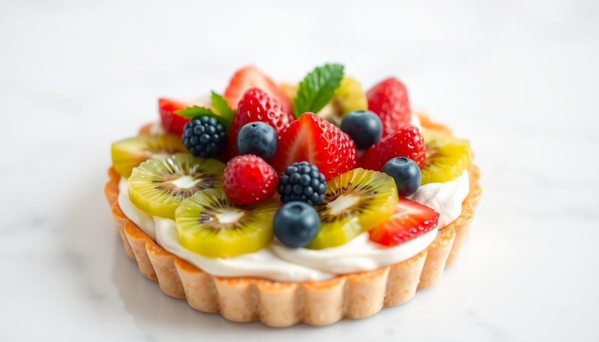 Tarta de Crema Pastelera y Frutas Frescas