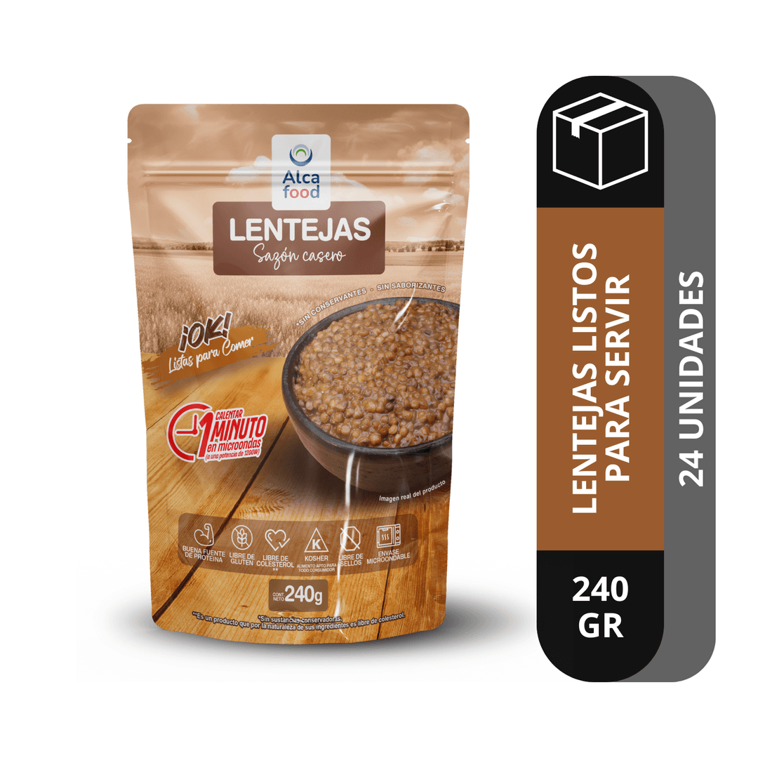 Caja Lentejas Listas para Comer – Alcafood (Pouch 240g)