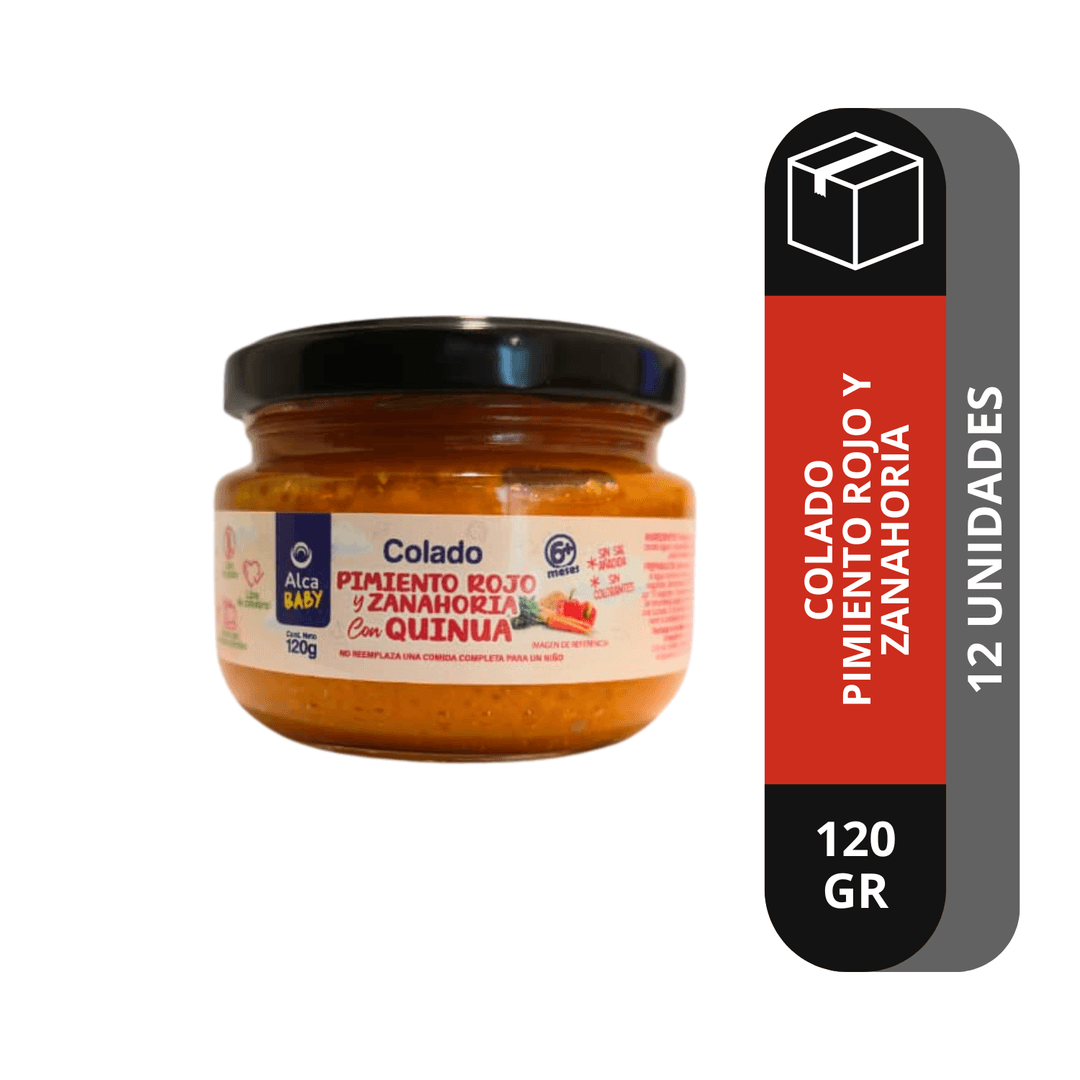 Caja Colado Pimiento Rojo y Zanahoria con Quinua 120 g