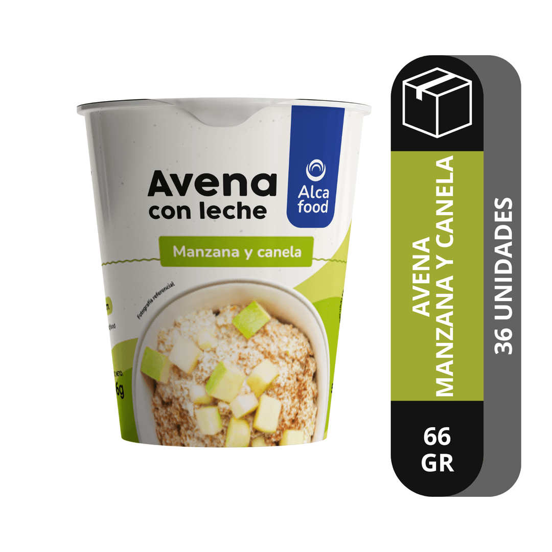 Caja Avena Instantánea Para Uno con Leche y Manzanas 66g